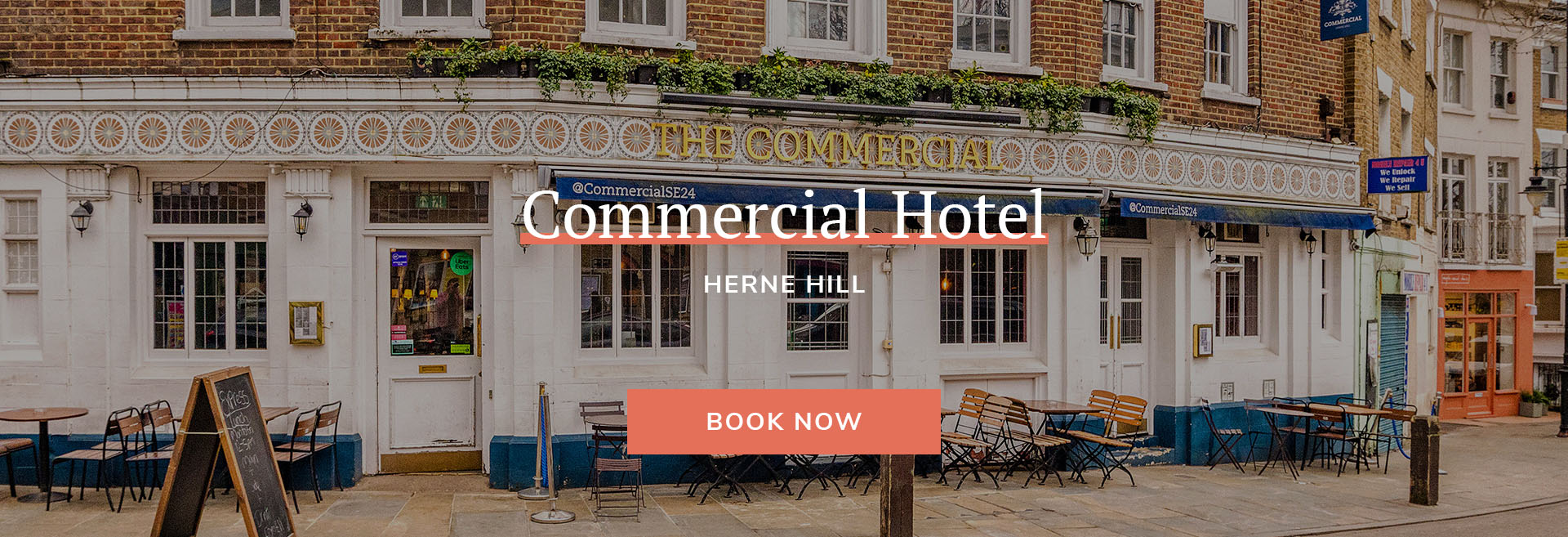 Enjoy a meal at your local pub at The Commercial in London